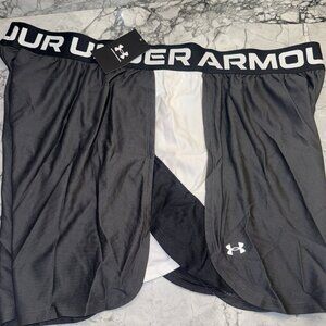 Under Armour Women’s 3x Black Gray White Play Up Unlined Athletic Shorts NEW